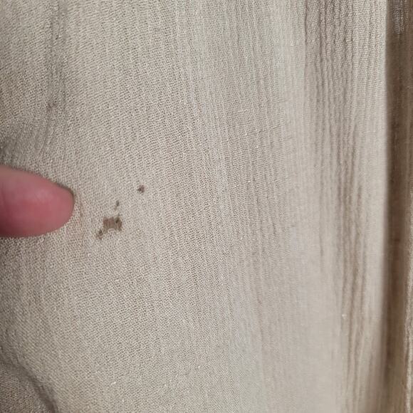 Umgee USA M/L Beige Boho Fringe Kimono Cardigan Crochet Trim Open Front - Picture 8 of 8